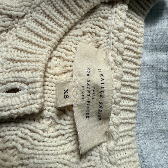 Sezane Bree Jumper Cream - Size XS - Picture 2 of 9